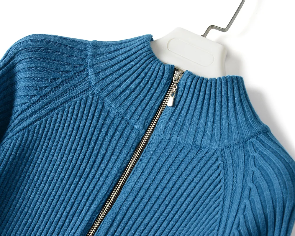 

2020 straight basic summer zipper dress elegant knit dress women loose oversize long dress Female chic knit straight maix dress