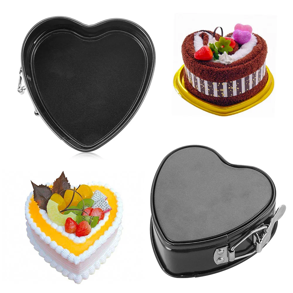 1 шт. Оловянная антипригарная форма для торта в форме сердца Весенняя поднос