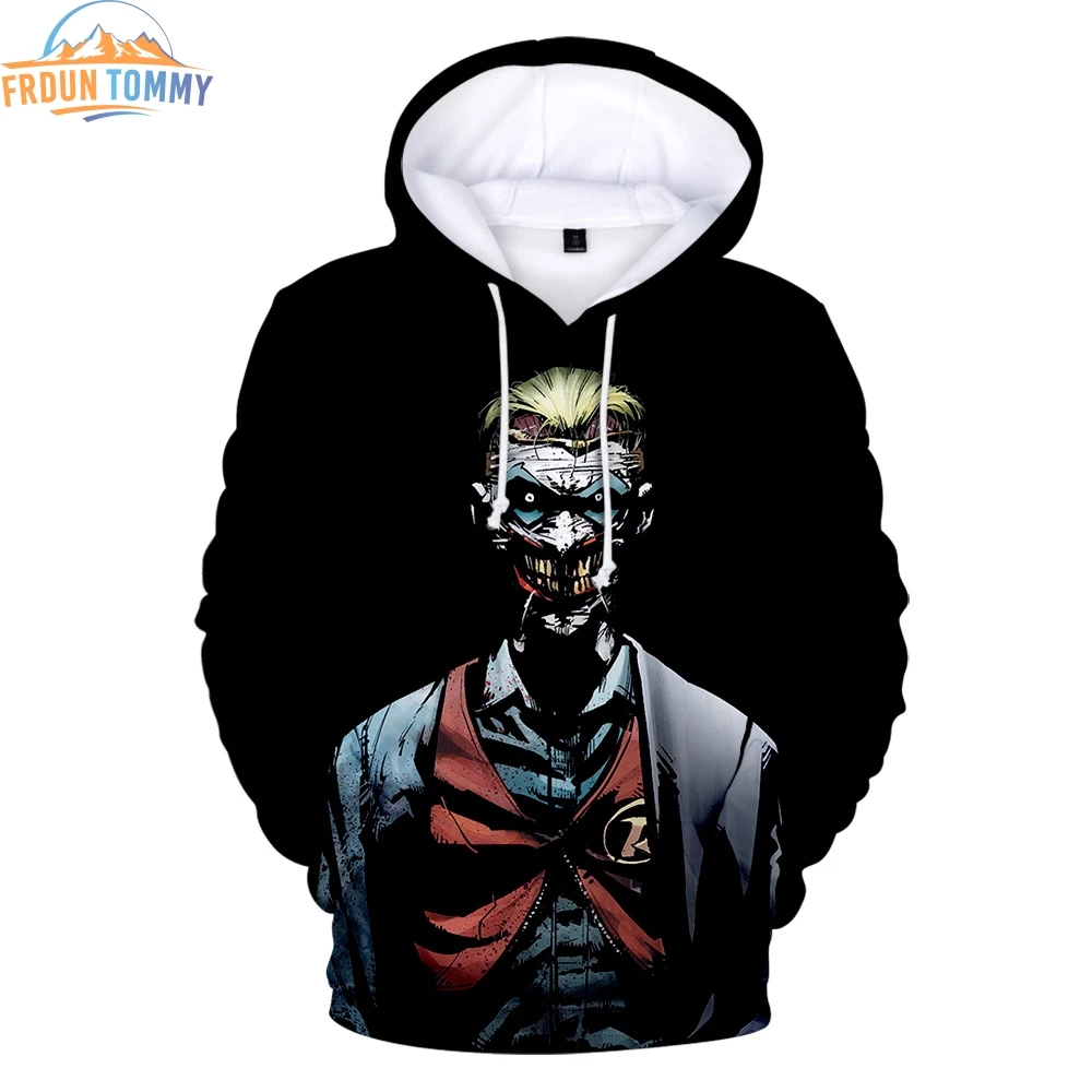 Новинка толстовки с 3D принтом Джокер Повседневная стильная одежда Nwe для