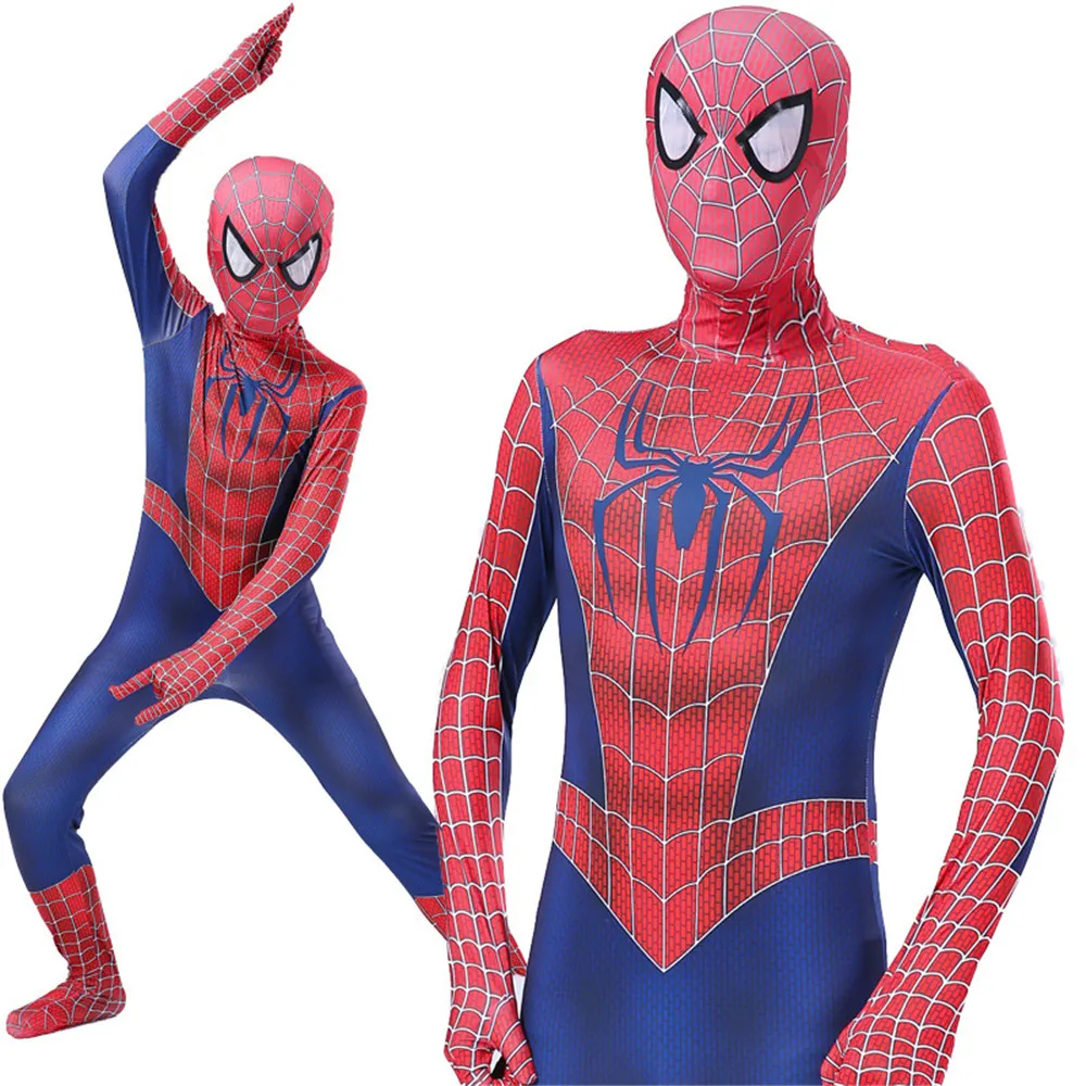 Для взрослых и детей Spider-man 3 Raimi карнавальный костюм супергерой zentai боди