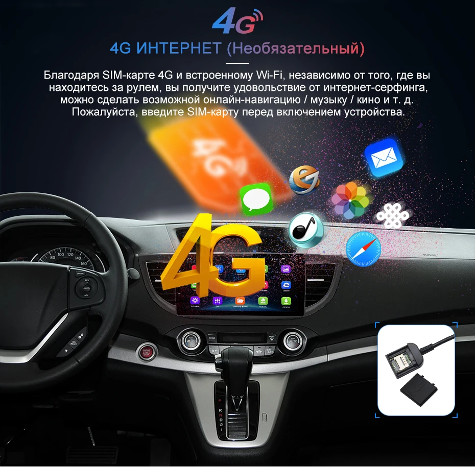 Junsun 4G+ 64G Android 9,0 для Honda CR-V CRV 2012 2013 Авто 2 din автомагнитола стерео плеер Bluetooth gps Нет 2din dvd
