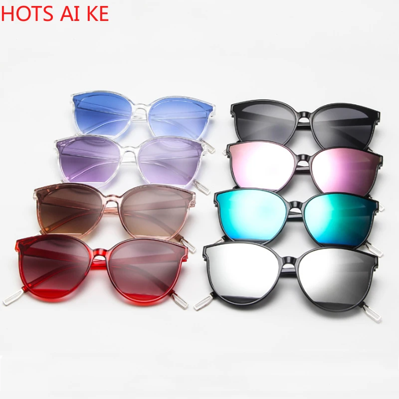 

New Retro Sexy Mirror Sunglasses Luxury Vintage Cat Eye Black Sun Glasses Female UV400