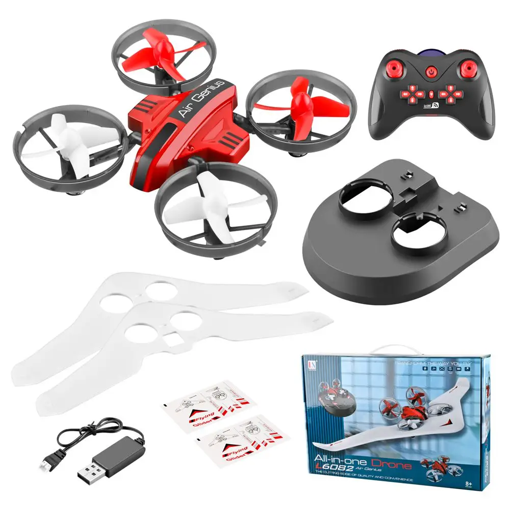 L6082 Air Genius RC Квадрокоптер самолет крошечный Whoover все-в-одном DIY 2 4G Дрон для детей