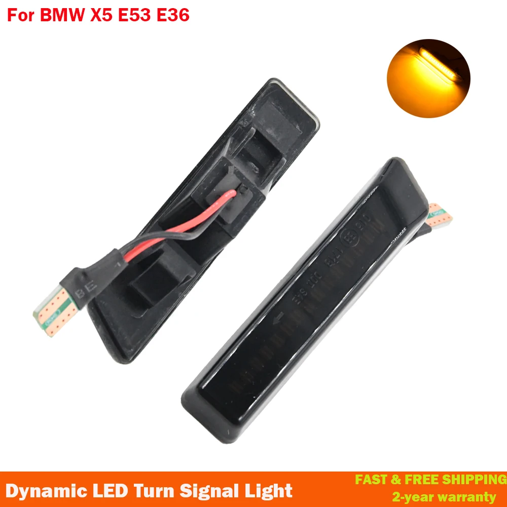 

2 шт. светодиодные динамические поворотники для BMW X5 E53 3 серии E36