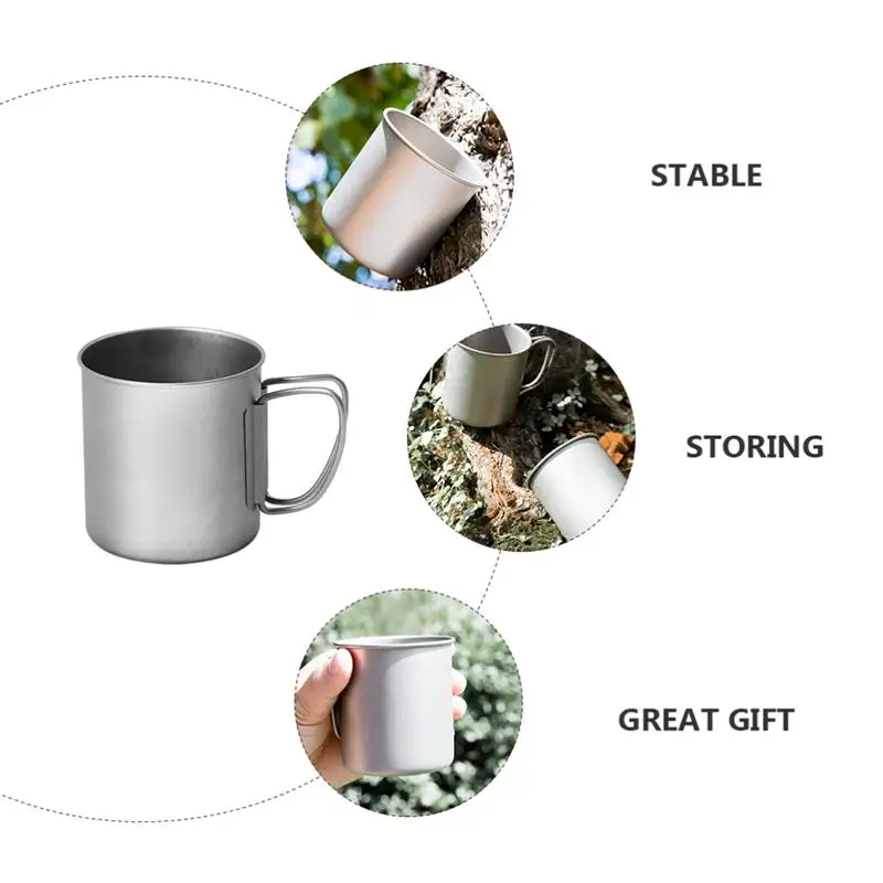 

1Pc Titanium Picnic Cup Lightweight Camping Cup Durable Cup Beer Cup