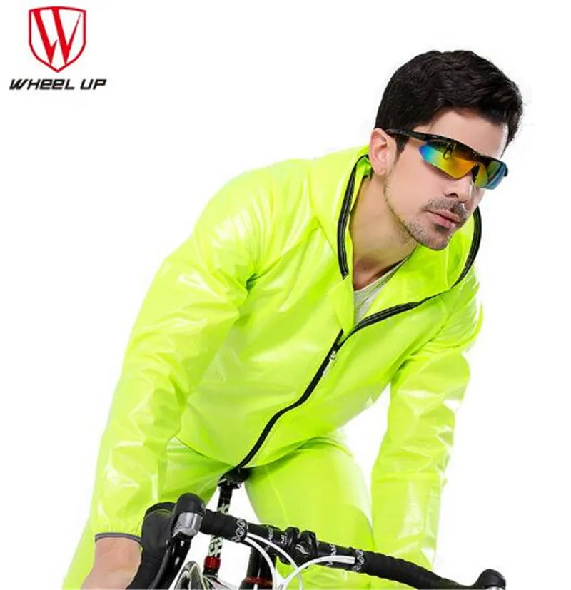 Водонепроницаемая ветрозащитная велосипедная куртка WHEEL UP дождевик Мужской плащ