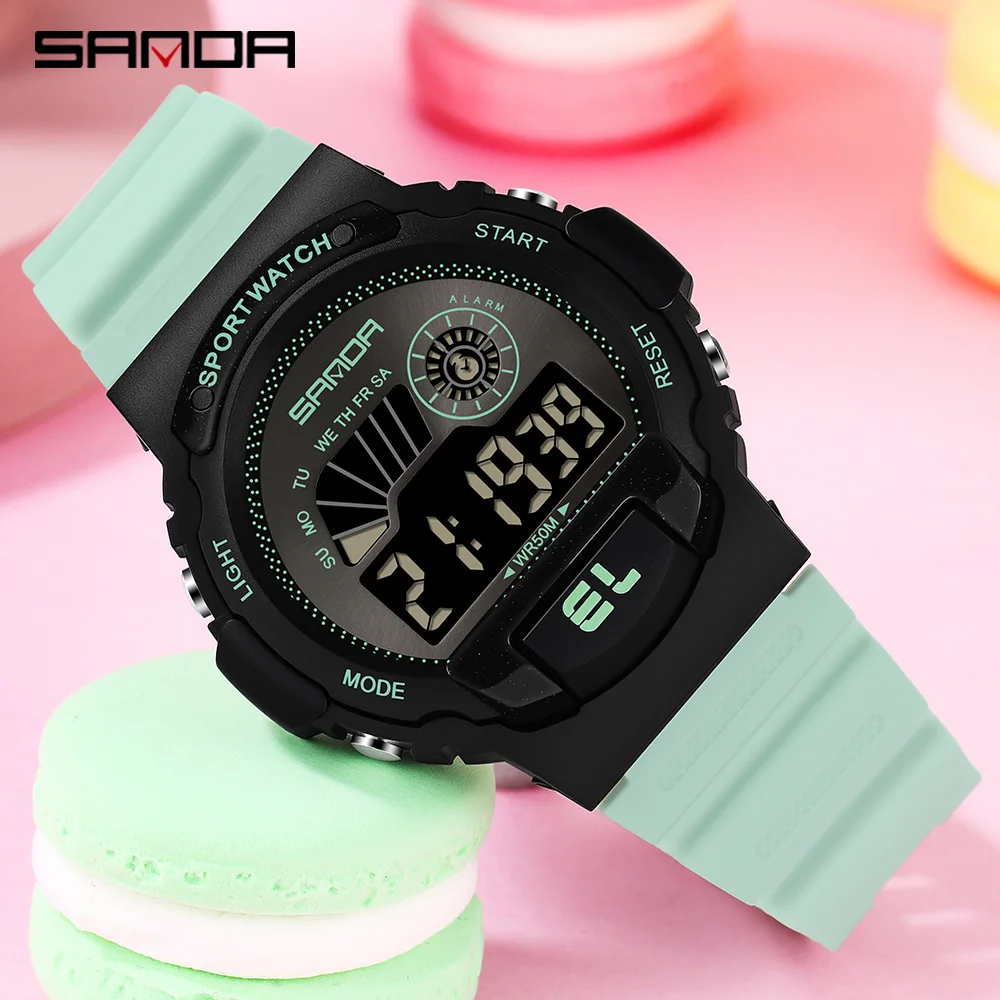 Часы SANDA женские наручные многофункциональные модные спортивные