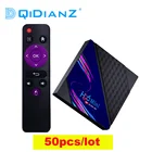 Оптовая продажа 50 шт Смарт ТВ коробка 1080P 4K 3D медиаплеер телеприставка 2,4G Wifi Android ТВ коробка H96 мини V8 RK3328 PK X96Q