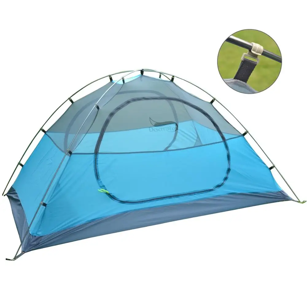 Verkaufen Rucksack Camping Zelt, Leichte 1-3 Personen Zelt Double Layer Wasserdichte Tragbare Aluminium Pole Reise Zelte