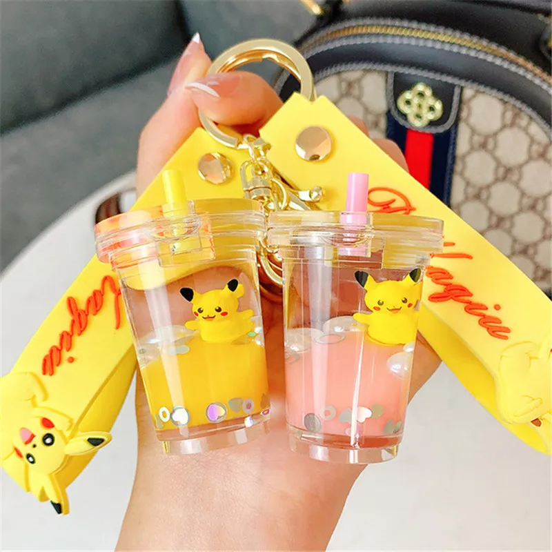 

2021Trend Action Figure Pokemon Keychain Japan Cartoon Models Keychain Cartoon Childrens Toys Figures Reachable Duck Pokmon