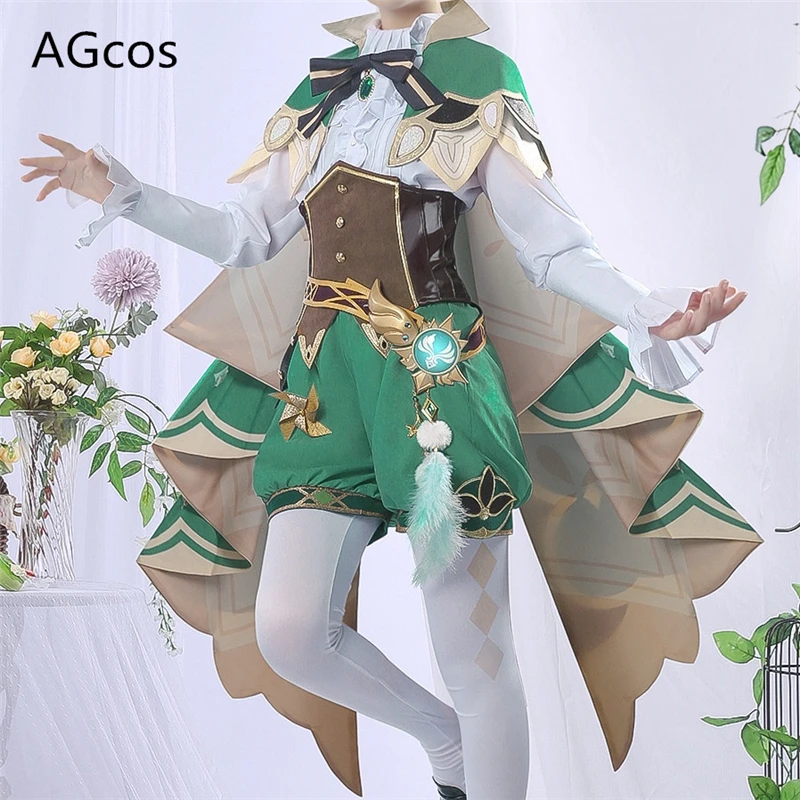 

AGCOS Genshin Impact Barbatos Venti Cosplay Costume Halloween Outfits Game Cosplay Sets Clothes