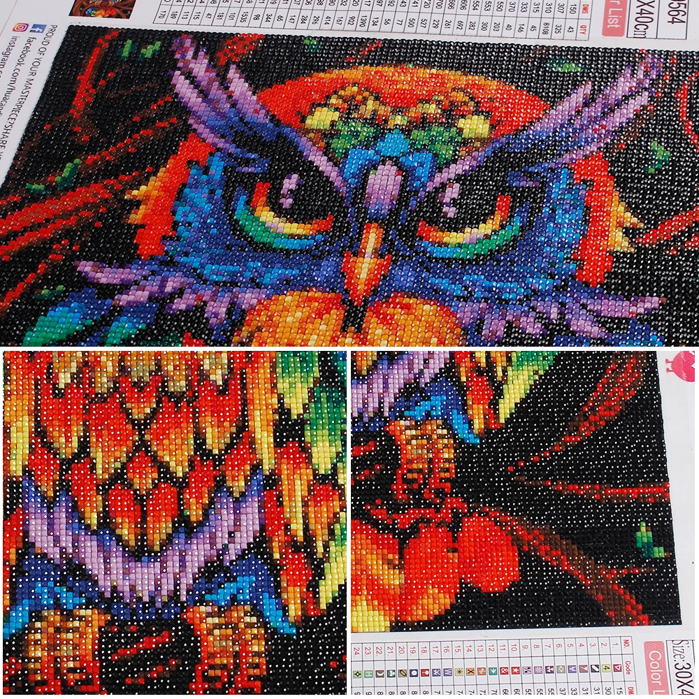 HUACAN Сова алмазная вышивка распродажа пполная выкладка Алмазная мозаика животные картины стразами домашнее украшение