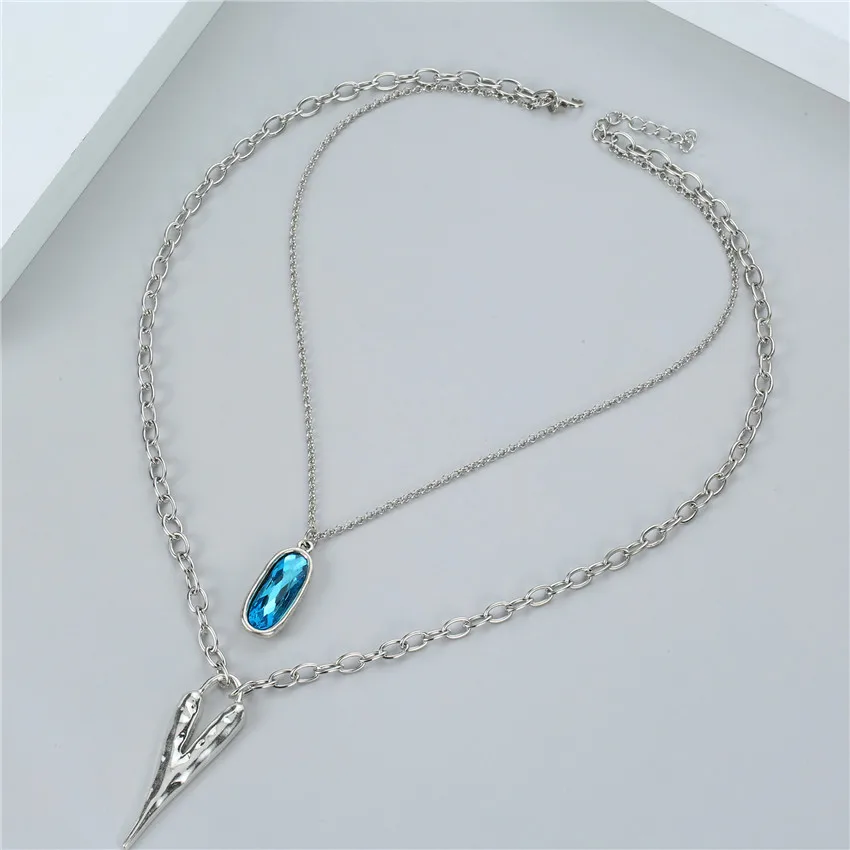 

Sandrine Selling Fashion Crystal Chain Necklace Metal Pendant for Women Necklace Heart Love New Design Jewelry Fashion Lady Gift