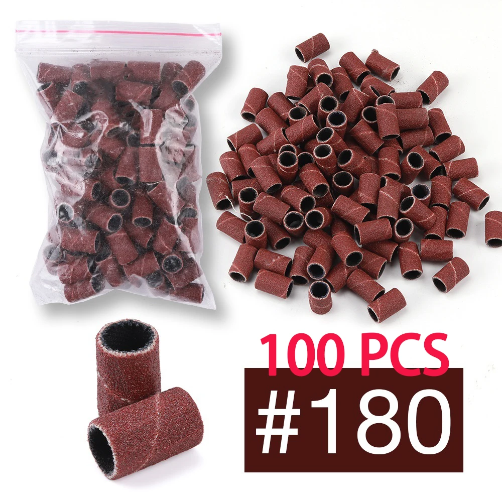 100 шт. 80 #/120 #/180 # шлифовальные ленты для ногтей 6 мм УФ-геля удаления акрилового