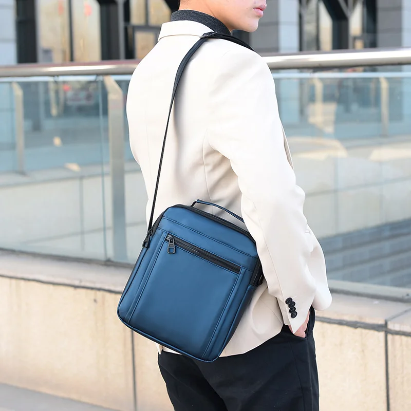 Простой стиль, нейлоновая сумка на одно плечо, мужские сумки через плечо, водонепроницаемая деловая сумка на плечо, маленькие сумки, мужские... от AliExpress RU&CIS NEW