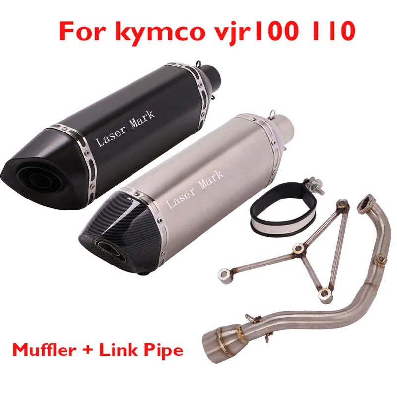 

For Kymco vjr100 110 Motorcycle Exhaust Pipe Muffler Escape Silencer Baffle Header Connection Link Tube Slip on vjr100 vjr110