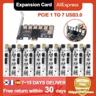 PCIE 1 до 7 USB 3,0 слот PCI-E PCI Express Райзер-карта 1x до 16x мультипликационный концентратор-адаптер для устройств майнинга биткоинов BTC