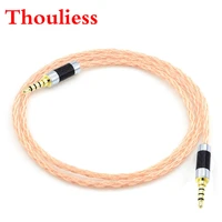 thouliess hi fi 3 5mm trrs balanced male to male 4 pin audio adapter aux 8 cores 7n occ single crystal copper audio cable