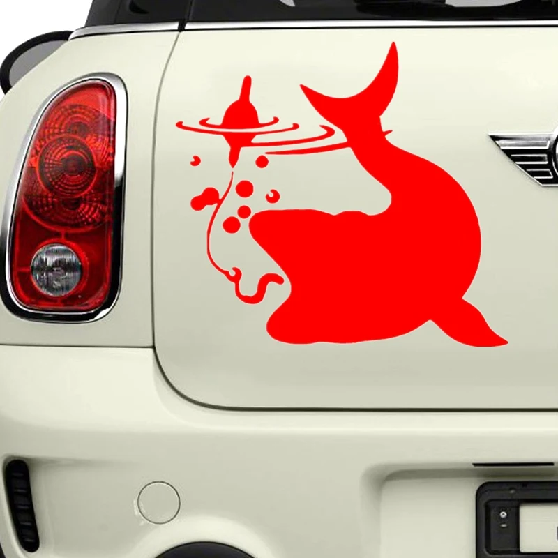 30184# наклейки на авто рыба с червем удочке водонепроницаемые машину наклейка для