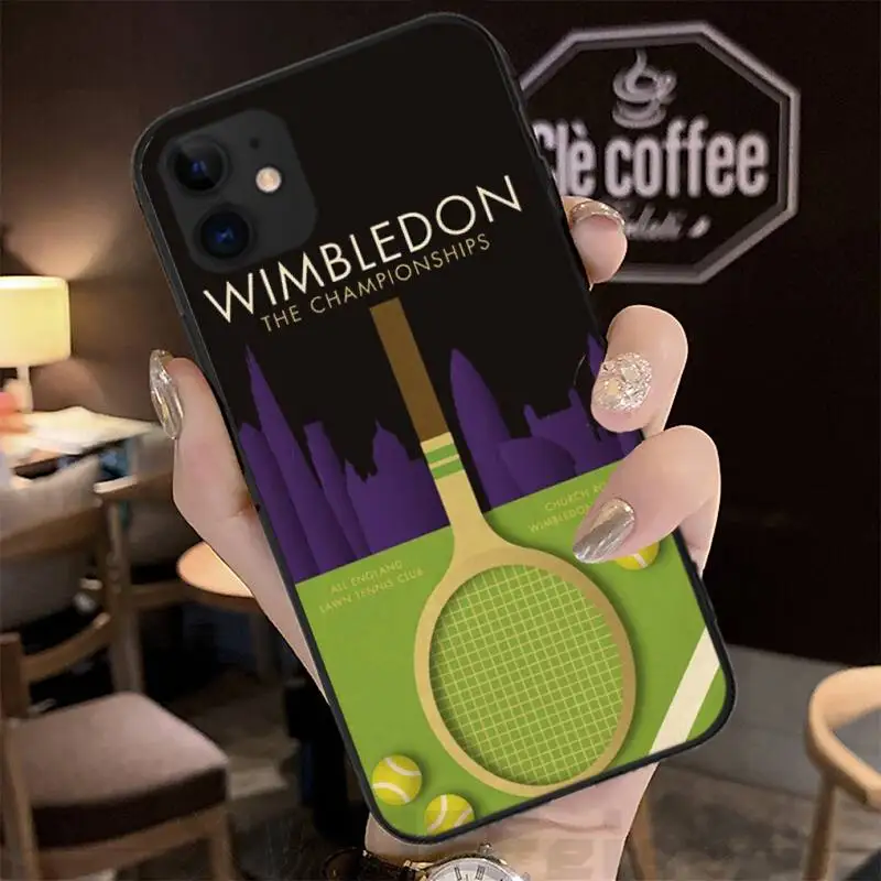 

Stade Roland-Garros Phone Black Case Shell Back For Iphone 12 11 PRO MAX X XS XR 4S 5S 6S 7 8 PLUS SE 2020 Cases Cover