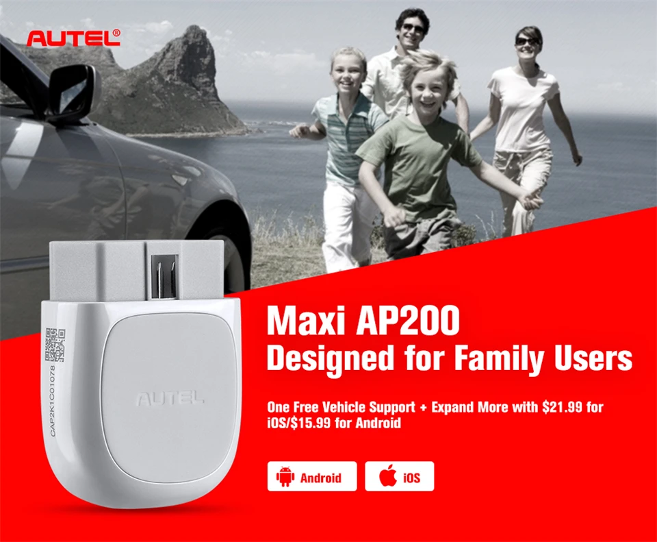 Autel AP200 Bluetooth автомобильный диагностический инструмент все системы OBD2 автомобильный сканер Авто DIY код считыватель сканирующие инструменты PK EasyDiag MK808