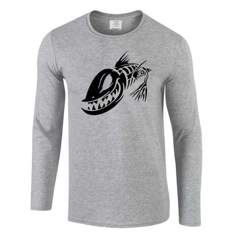 Новая повседневная мужская футболка Fish esqueleto летняя модная мужские