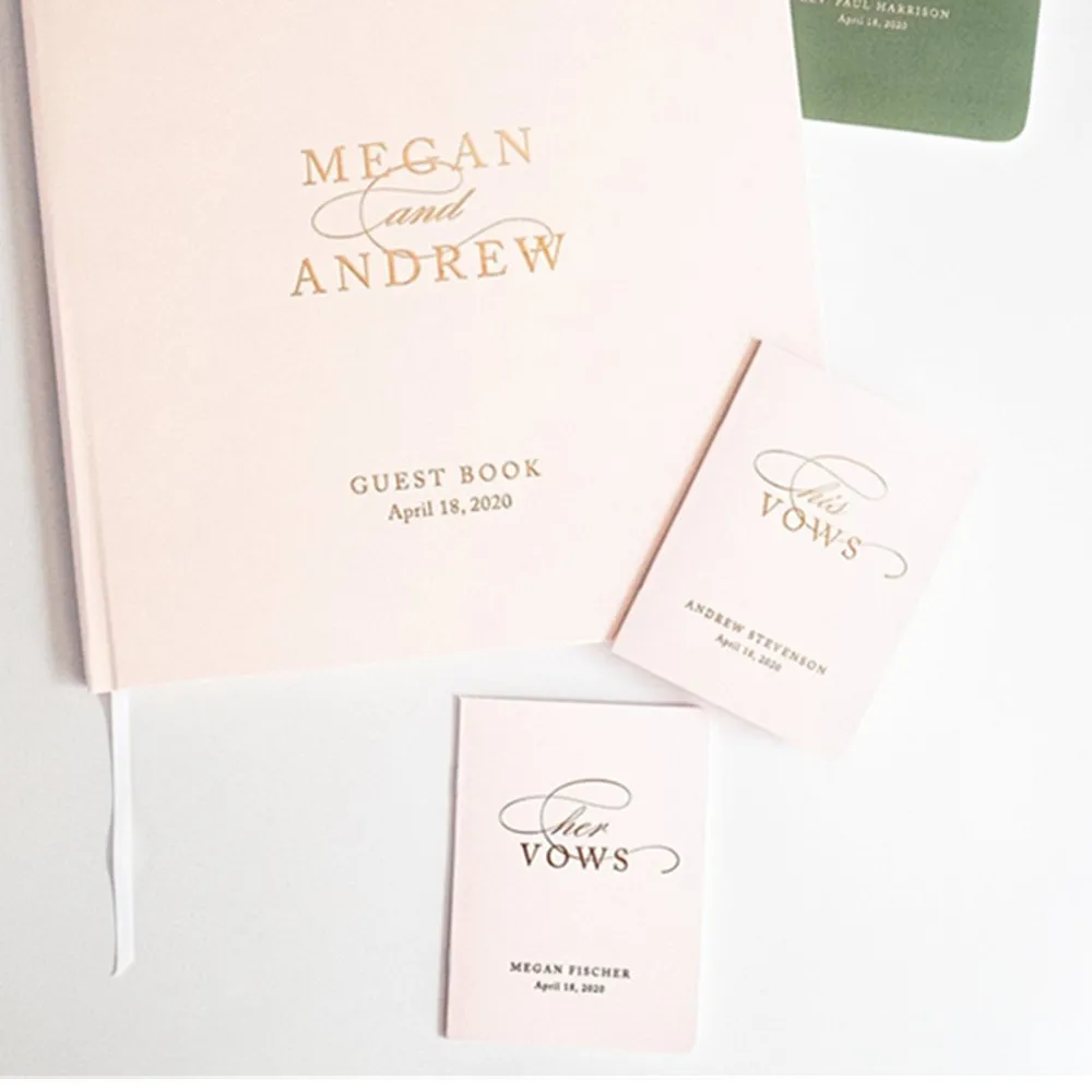 Индивидуальные имена мистер и миссис Свадебная Гостевая книга гостевая rosegold