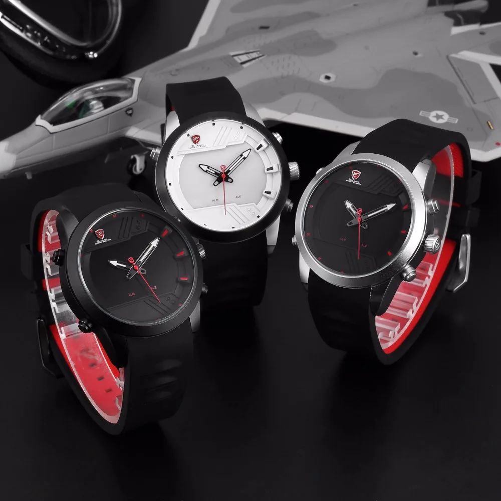 Спортивные часы Sawback Angel Shark, выпуск, Брендовые мужские светодиодный часы с календарем, модные цифровые военные уличные силиконовые наручные часы/SH540