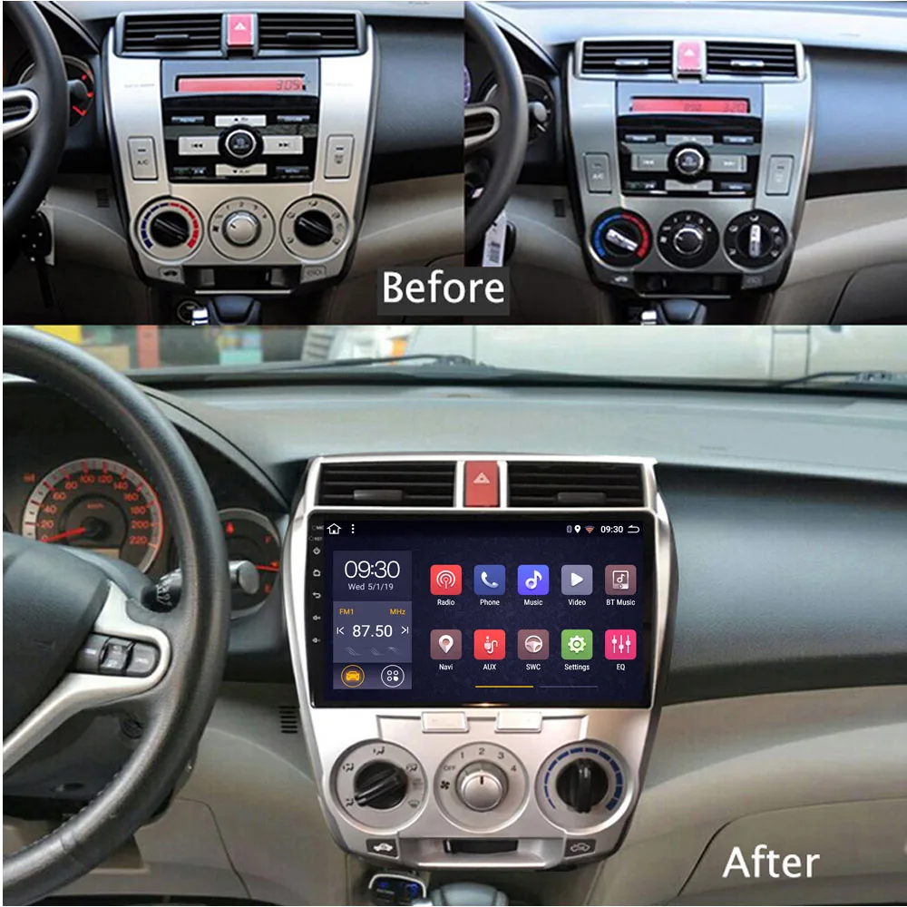 Автомагнитола для Honda City DVD мультимедиа Авто 2008-2012 2013 2014 головное устройство