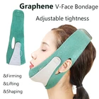 Графеновый эластичный бандаж для похудения, V-образный формирователь, подтяжка для подбородка, щек, ремешок для массажа лица, уход за кожей лица, красота