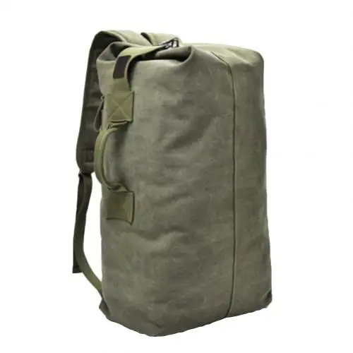 Army Green S Открытый Дорожный чемодан армейская сумка портативный мужской Одноцветный холщовый рюкзак большой емкости спортивный рюкзак мужской - Color: Army Green S