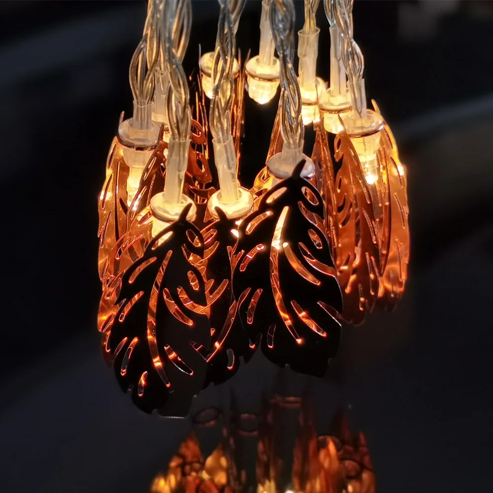 Светодиодная железная гирлянда Скандинавское украшение для спальни перьевая