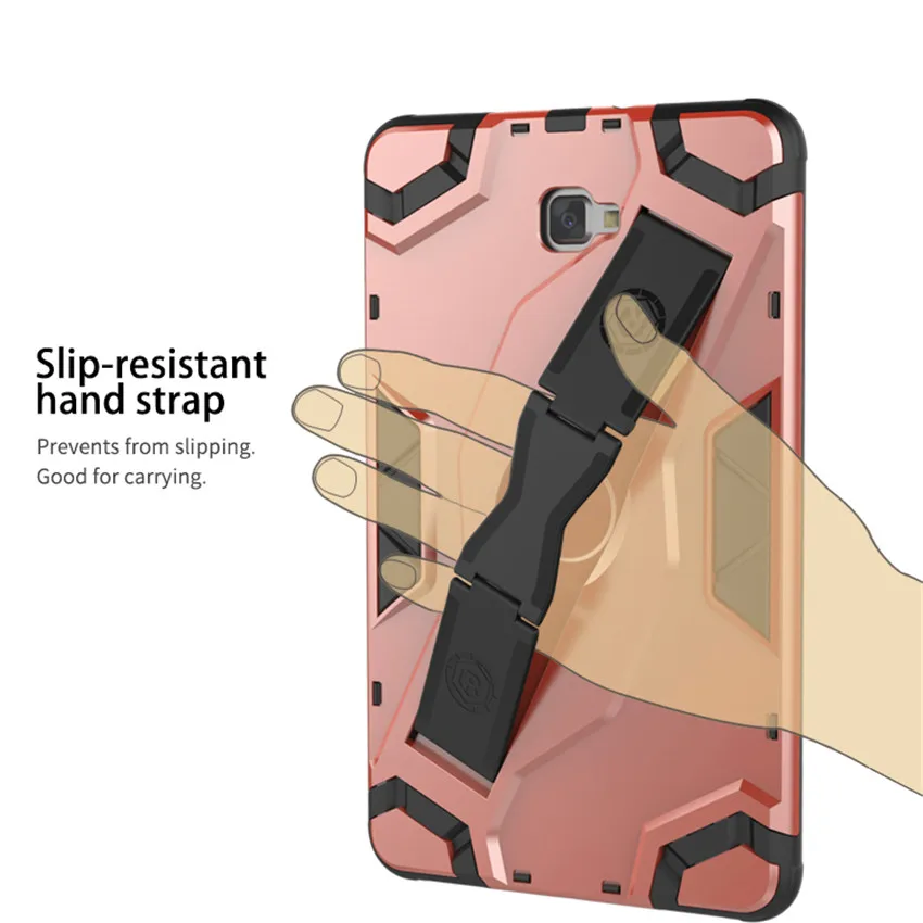 

Жесткий ударопрочный чехол для Samsung Galaxy Tab A 10,1 2016 T580 T585 T580N, сверхпрочный армированный Гибридный противоударный силиконовый Жесткий чехол-на...