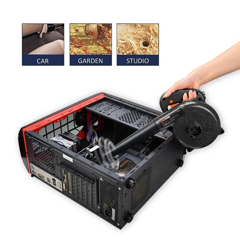 lomvum air blower 1000w electric air blower computer cleaning blower dust vacuum cleaner home car cleaner mini carbon brush 220v free global shipping