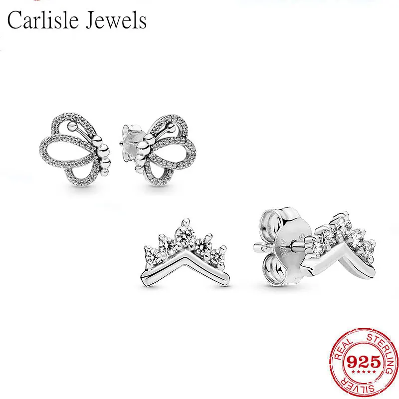 

Подходит к оригиналу Элитная 925 стерлингового серебра Аутентичные Пан серьги в форме сердца для женщин Высокое качество DIY моды свадебное ю...