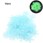 Светящиеся флуоресцентные настенные 3d-наклейки в виде снежинок, 50 шт.