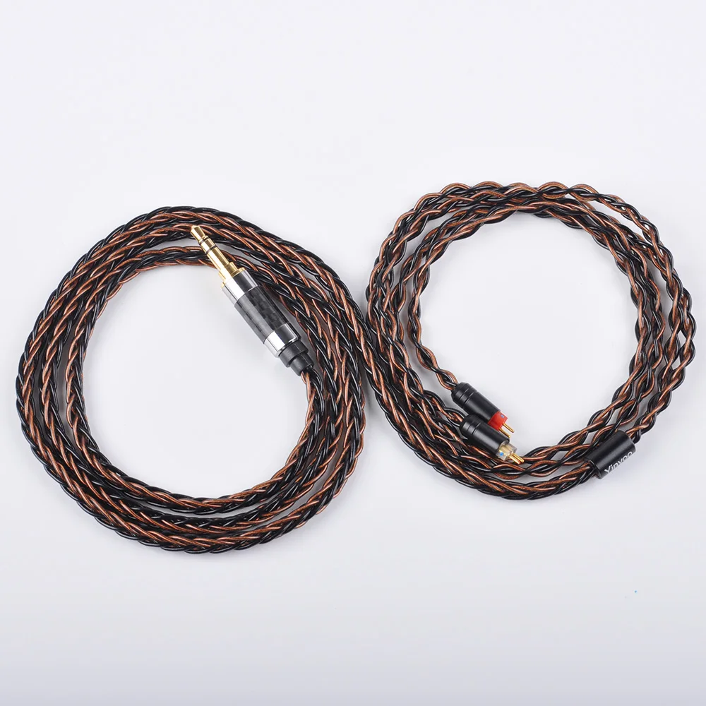 Yinyoo 3,5/4,4/2,5 мм сбалансированный MMCX для Shure SE215 se535 se846 2Pin 8 ядер посеребренный кабель для наушников для ZS10 AS10 ZSN для TRN