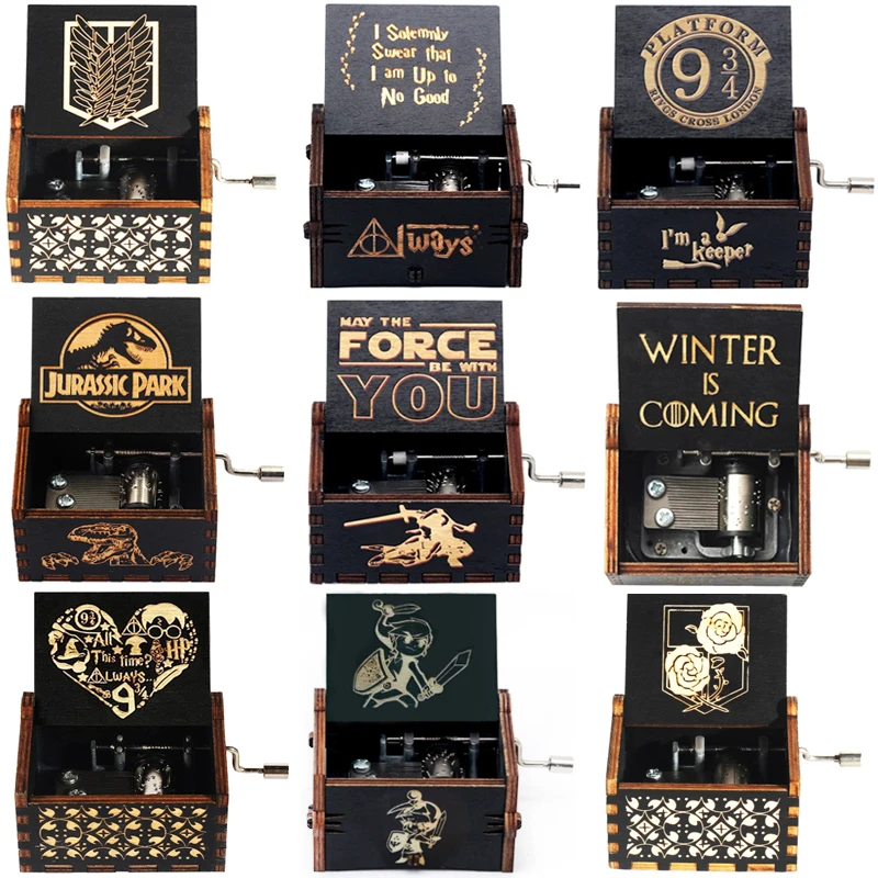 Хит продаж 2021 музыкальная шкатулка в стиле фильма деревянная рукоятка королева