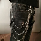 Трендовые брелки в стиле панк, цепочка на пояс, брелок для женщин, металлический кошелек, хипстерский брелок для ключей в стиле хип-хоп, модные украшения для брюк
