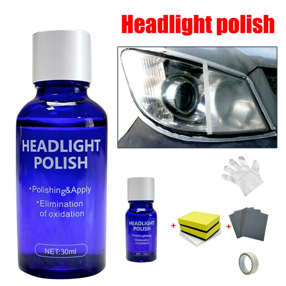 

30ML Car Headlight Maintenance Clean Retreading Agent Headlight Lens Restorer Repair Liquid Polishing Anti-scratch Car Accessory