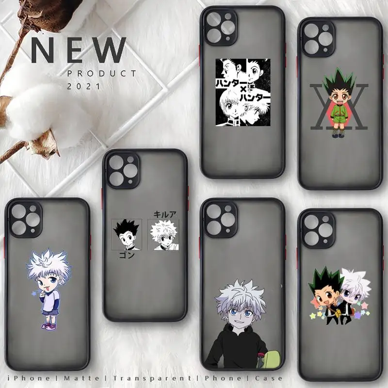 

Cartoon Hisoka Hunter X Hunter Phone Case matte transparent For iphone 7 8 11 12 plus mini x xs xr pro max cover