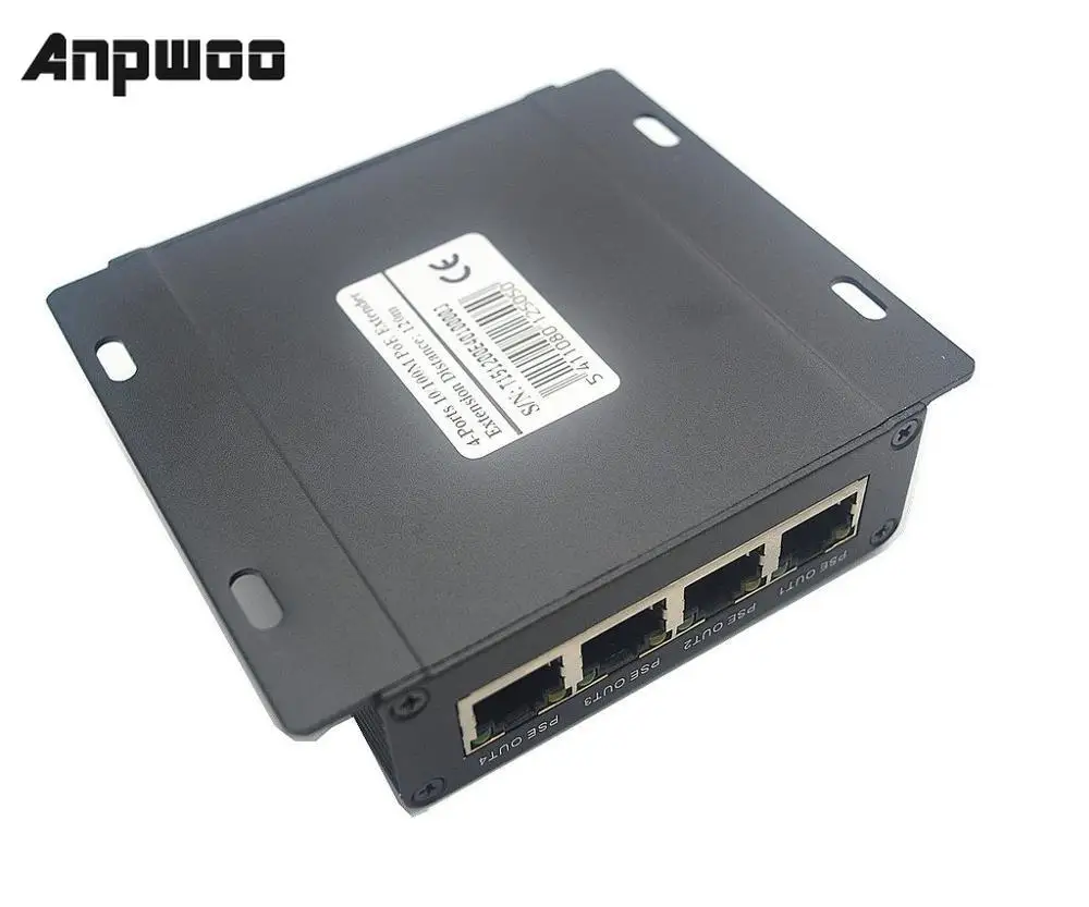 

4 Port IEEE802.3at 25.5W PoE Extender / Repeater for IP camera Extend 120m transmission distance with 10/100M LAN ports