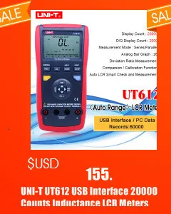 U-NIT UT181A регистрация данных 20000 Цифровые мультиметры True RMS DMM измеритель температуры емкости с перезаряжаемой батареей