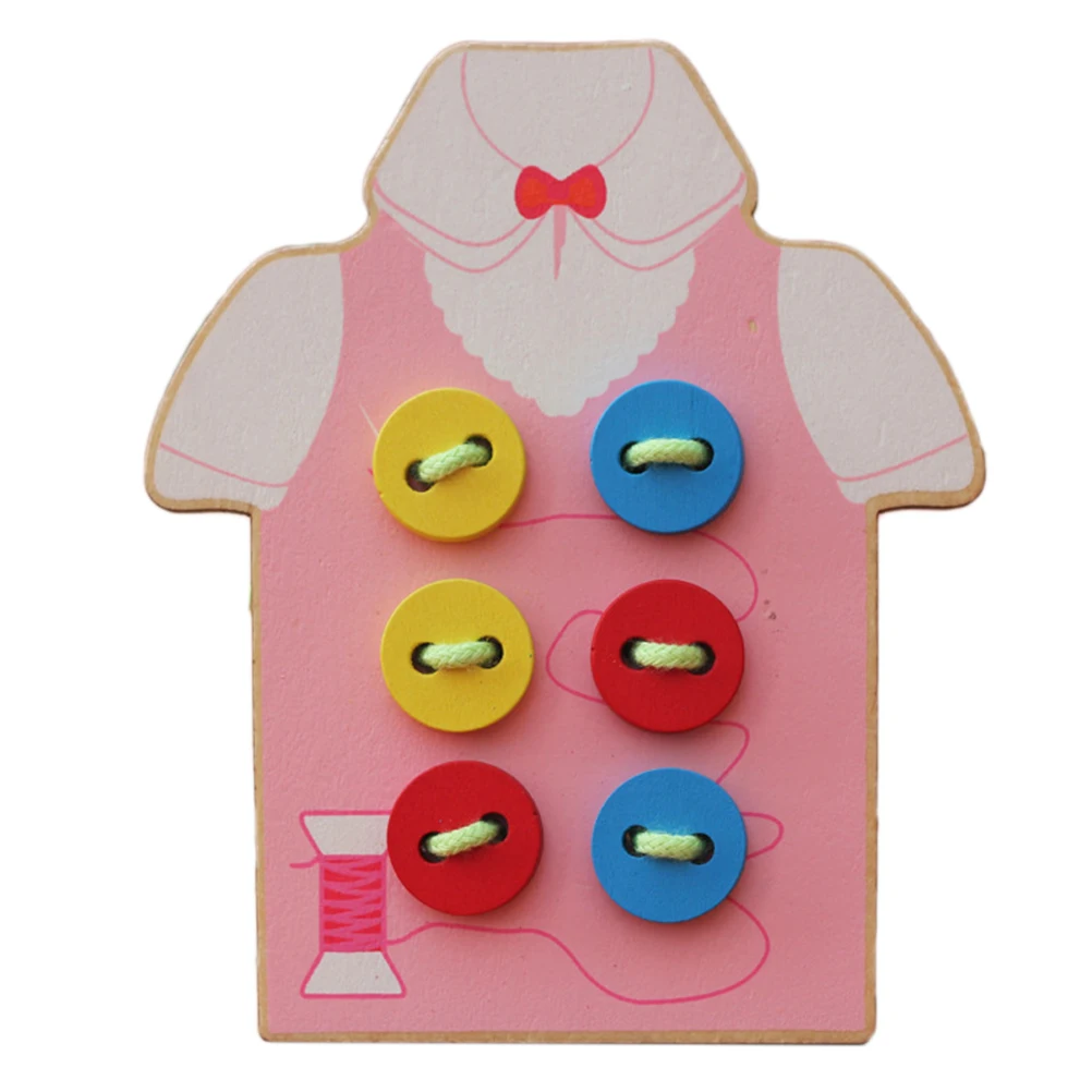 Детская деревянная игрушка игрушки ручной работы для шитья и пуговиц игра