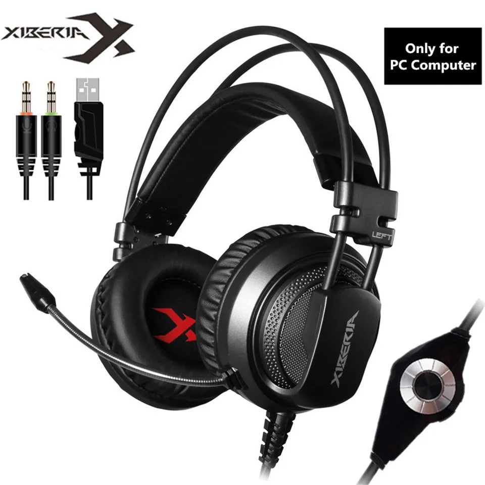 XIBERIA V10 игровая гарнитура с микрофоном светодиодный светильник для ПК|game headset|headset