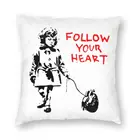 Роскошные Бэнкси Follow Your Heart Подушка Чехол домашний декор с принтом 