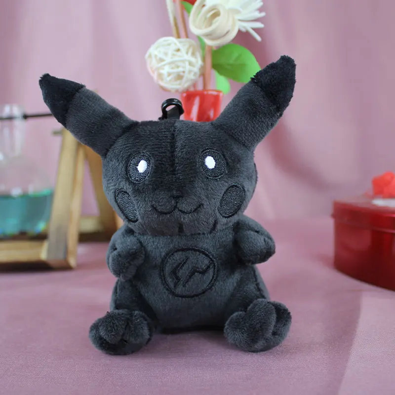 Takara Tomy Покемон Темный Черный Пикачу плюшевая игрушка брелок плюшевые куклы
