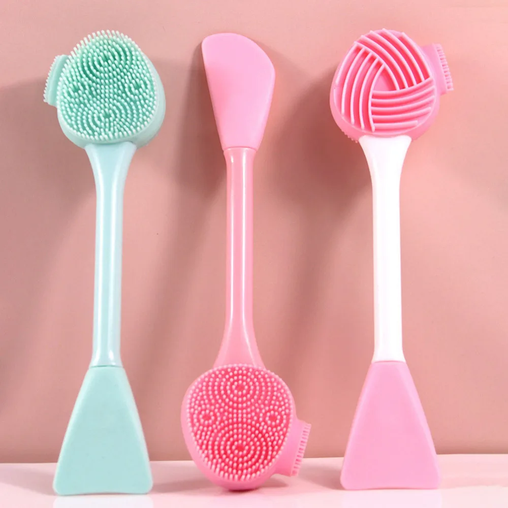 

2PCS Silicone Makeup Removal Brush Multi-purpose Wash Face Brush Mask Brush