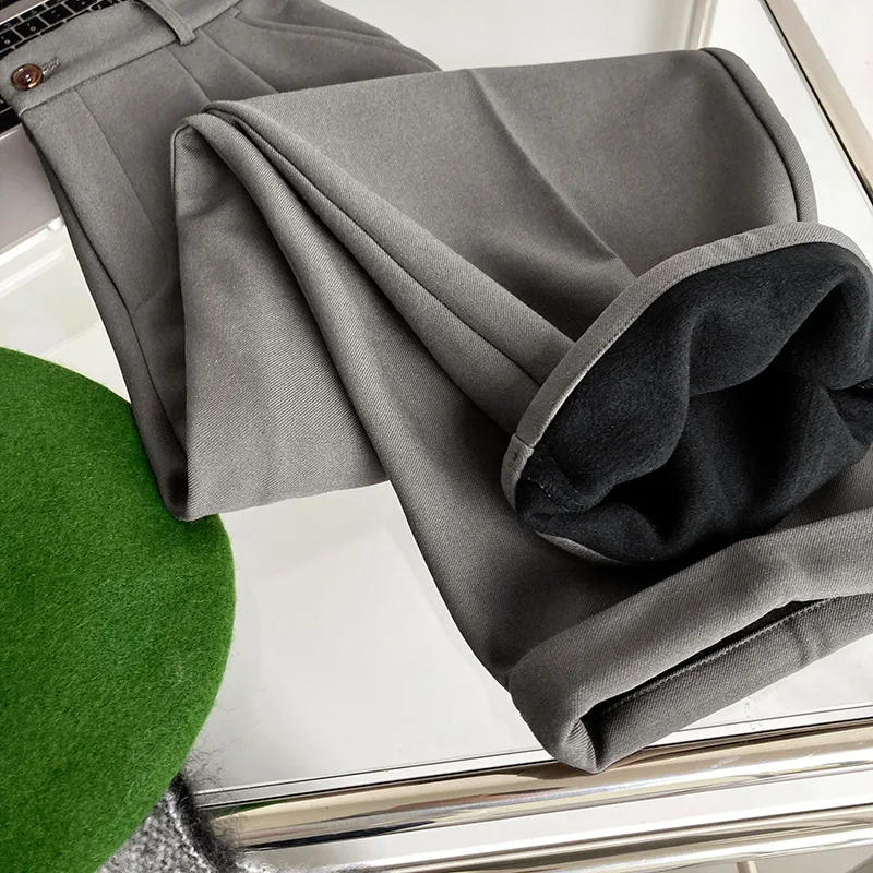 Женские бархатные брюки Sister Fara утепленные свободные с высокой талией