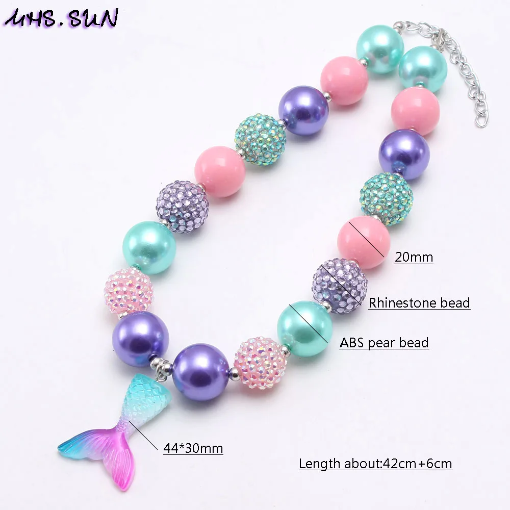 MHS. SUN Милая подвеска в виде хвоста русалки для девочек массивное ожерелье с